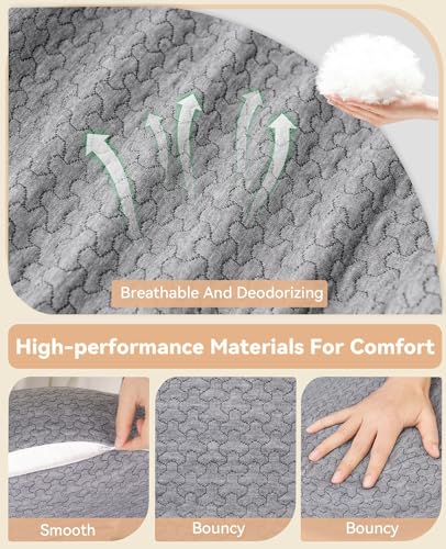 Pregnancy Pillows Breathable Material, Pregnancy Pillow for Sleeping Portable, Compact Maternity Support for Belly, Back & HIPS,Pregnancy Pillows for Sleeping,Comfortable