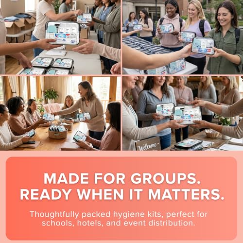 100 Pack Womens Bulk Hygiene Kits – 12-Piece Premium Brand-Name Toiletries - size: 100 Pack