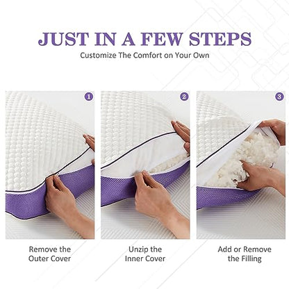 HOMELAB Cooling Adjustable Shredded Memory Foam Body Pillow, 20x52, 1 Pack - size: Body Pillow