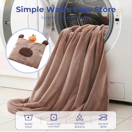 Sasttie Velvet Pregnancy Pillow Cover, U-Shaped, Brown - color: Brown