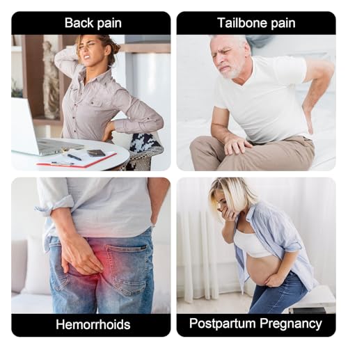 Donut Pillow for Hemorrhoids Seat Cushion for Tailbone Pain Relief - color: Flower