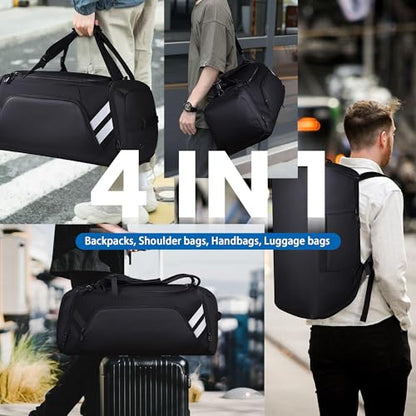 WOLFILIST Gym Bags for Men & Women - Duffle Bag with Shoe & Wet Compartment