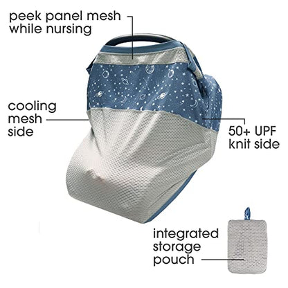 Boppy 4 and More Multi-Use Cover, UPF 50+ Nursing, Car Seat & Stroller - color: Blue