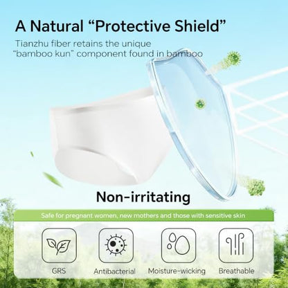 Women's Disposable Underwear for Travel Eco-friendly Bamboo Viscose Briefs Panties Emergency Underpants Bikinis - color: White-10pairs, size: Medium