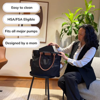 Sarah Wells Abby Breast Pump Tote (Black) - color: Black
