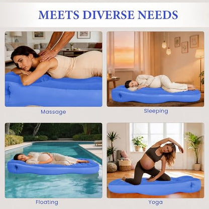 Inflatable Pregnancy Pillow with Belly & Head Hole, for Stomach Sleepers