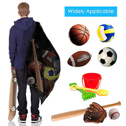 BROTOU Thickened Extra Large Sports Ball Bag Mesh Socce Ball Bag - size: 30" x 40"