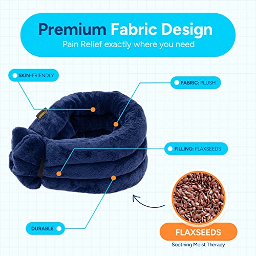 SunnyBay Heating Pad, Neck and Shoulder Wrap, 26x6 inch, Wide Blue - size: Wider - Navy