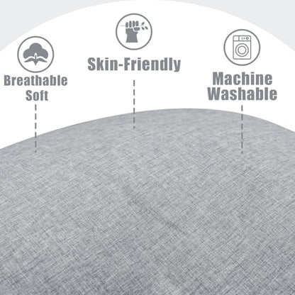 TANOFAR Pregnancy Pillow Cover for U Shaped Body Pillow, Grey - color: Grey