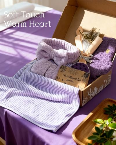 11pcs Natural Pampering Spa Gift Baskets for Women, Lavender - color: Lavender