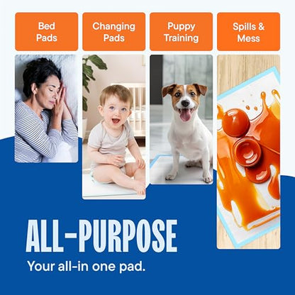 Chucks Pads Disposable [100-Pack] Adult Incontinence Underpads 23"x36" - size: 23" x 36"