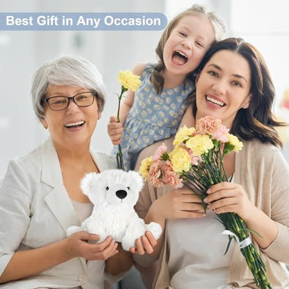 SuzziPals Microwavable Polar Bear Stuffed Animal Heating Pad for Cramps - style: Polar Bear