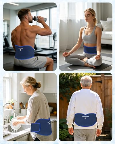 KingPavonini Reusable Ice Pack for Back Pain Injuries Instant Relief, Blue - color: Blue