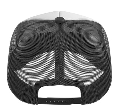 My Humpin' Put the Bump-in Dad Father to Be Baby Shower Trucker Hat with Adjustable Mesh Back - color: Black/White