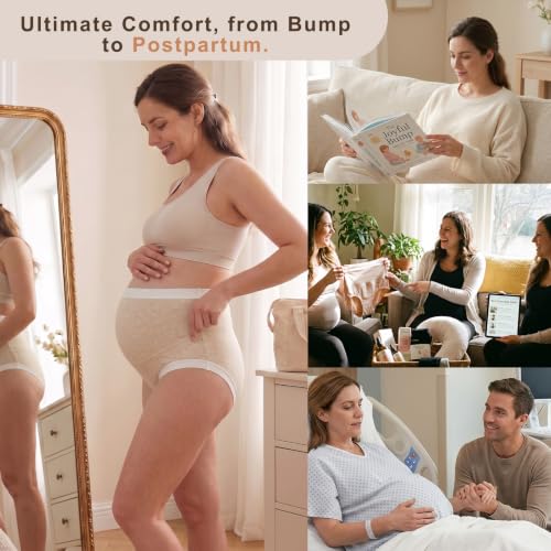 Women's Cotton Maternity Underwear Breathable Postpartum Panties - size: X-Large