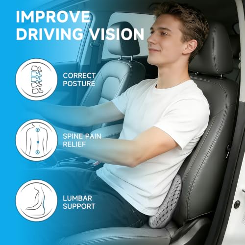 Livtribe Car Seat Cushion Memory Foam Wedge Seat Cushions for Driving - color: Gray