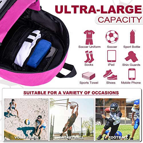 Himal Outdoors Soccer Backpack, Separate Cleat Compartment - color: Red
