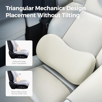 BABUR Lumbar Support Pillow for Car, Coccyx Pain Relief Cushion - color: Beige