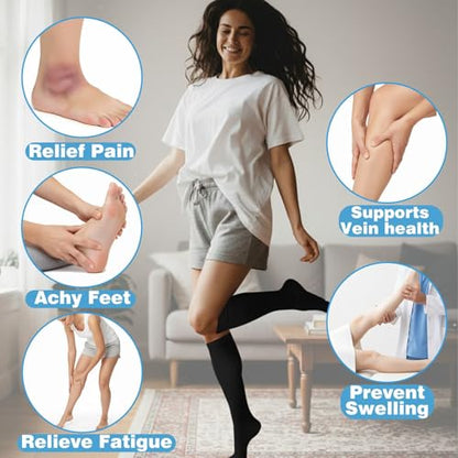 Compression Socks for Women Men,Graduated Circulation Compression Socks,Best Support for nurses Athletic - size: Large-X-Large