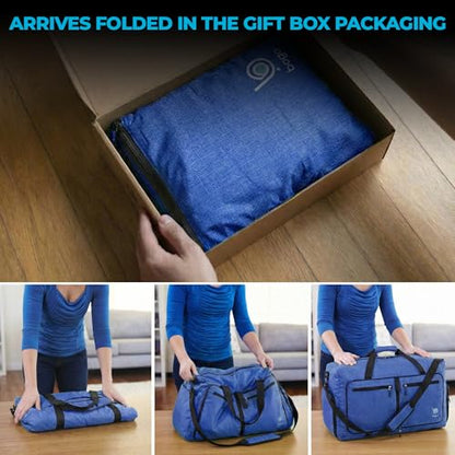 Bago Travel Duffle Bag for Women & Men. Extra Large Foldable Duffel Bags - color: SnowDepBlue, size: 120L