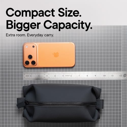 TOOLETRIES The Koby Dopp Kit Toiletry Bag – Lite 9" x 4.5" x 4.5", Charcoal - color: Charcoal, size: Lite 9" x 4.5" x 4.5"