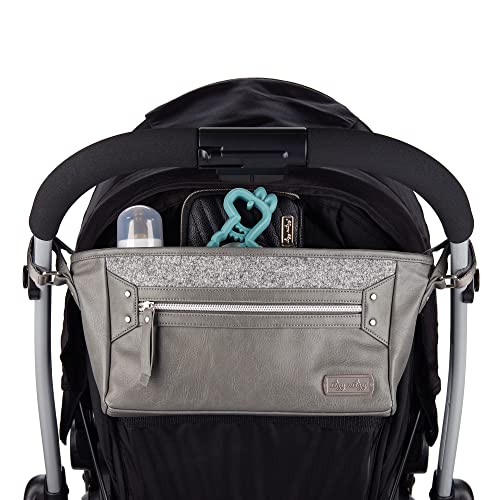 Itzy Ritzy Adjustable Stroller Caddy and Organizer Bag Featuring Front Zippered Pocket, 2 Built-In Interior Pockets & Adjustable Straps to Fit Nearly Any Stroller (Grayson) - color: Grayson