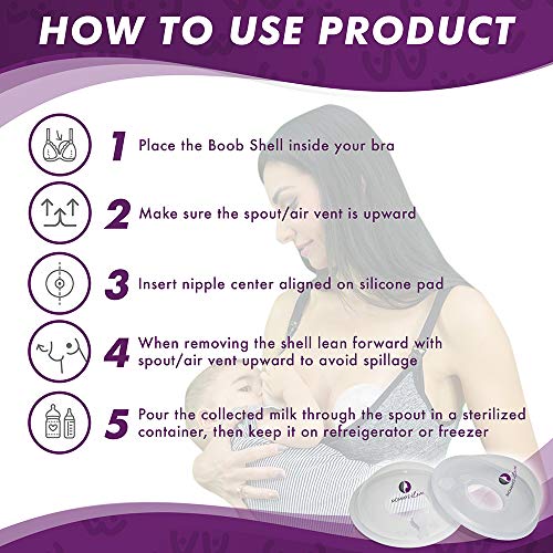 Mommyz Love Breast Shells & Milk Catcher for Breastfeeding with Plugs - size: With Plugs - 2 Pack