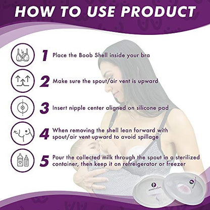 Mommyz Love Breast Shells & Milk Catcher for Breastfeeding with Plugs - size: With Plugs - 2 Pack