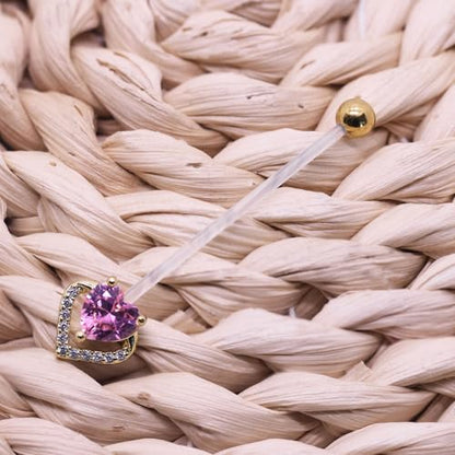14G Flower Flexible Clear Acrylic Pregnancy Belly Button Ring Letter Personalized Dangle Pregnancy Maternity Belly Rings - color: gold pink