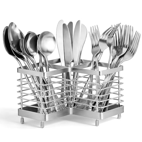 Utensil Holder, Stainless Steel Utensil Drying Rack for Kitchen Counter - color: Triangle