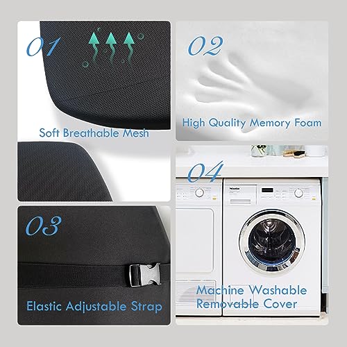 Super Cozy Lumbar Support Pillow for Car/Office Chair, 100% Memory Foam - color: Backsaver-two