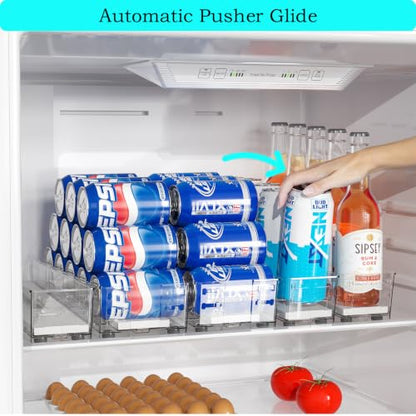 5Pack Self Pushing Drink Organizer for Fridge,Expandable Soda Can Organizer - size: 5Pack