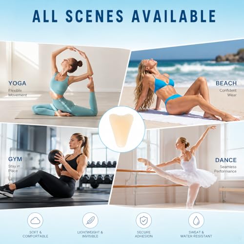 5-Pack Camel Concealer Toe for Women – Anti Camel Toe Underwear Insert, Reusable Silicone Cover Pad for Swimsuit, Yoga & Leggings, No-Bump Invisible Blocker