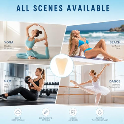 5-Pack Camel Concealer Toe for Women – Anti Camel Toe Underwear Insert, Reusable Silicone Cover Pad for Swimsuit, Yoga & Leggings, No-Bump Invisible Blocker