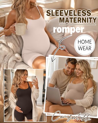 3 Pack Women's Maternity Bodysuits - color: Apricot, Khaki, Dark Coffee, size: XX-Large