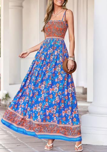 PRETTYGARDEN Summer Dresses for Women 2026 Beach Sun Dress - color: Blue, size: Medium