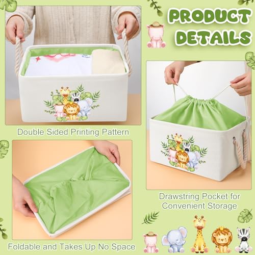 Pickmesh Baby Shower Storage Basket with Gift Bags, Jungle Theme - style: Jungle Theme