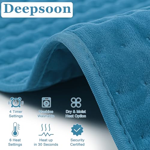 Heating Pad,Electric Heating Pads,Heating Pad for Back,Blue,33x17 Inch - color: Blue, size: 33x17 Inch