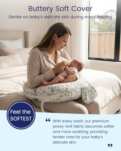 Nursing Pillow Cover Compatible with My Breast Friend Deluxe/Original - color: Pink Dots