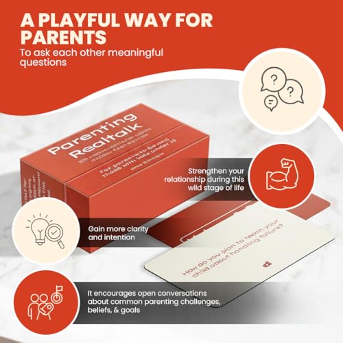 Conversational Card Game for Parents and Parents to Be, Deep Parenting Questions for Couples with Kids, Conversational Cards, Parenting Cards from DeepDialogue
