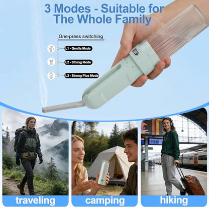 Electric Portable Bidet Toilet Aids Wiper Tool Set, Cyan - color: Cyan