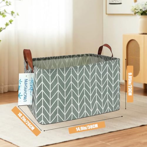 Rectangular Collapsible Grey Point Storage Basket Nursery Organizer - color: REC Grey Point