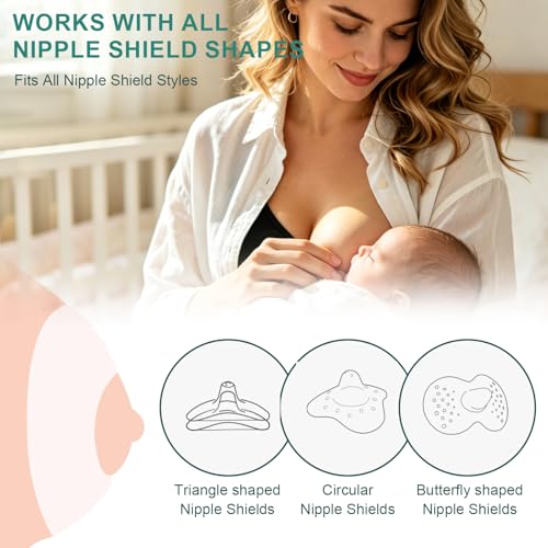 Nipple Shield Secure Stickers 30PCS,Sticky Nipple Shield for Breastfeeding,Braless Silver Nursing Cups Tape Individually Wrapped