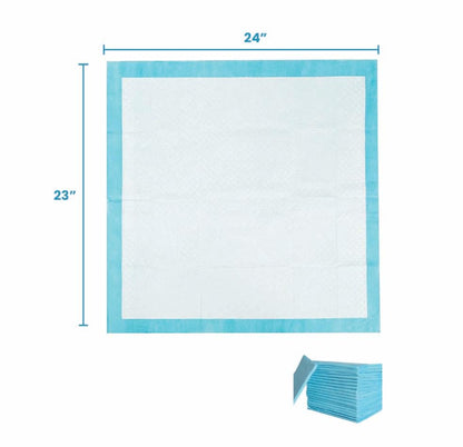 Disposable Underpad, Blue Chux (23 inches x 24 Inches 200 per Case) - size: 23 inches x 24 Inches 200 per Case