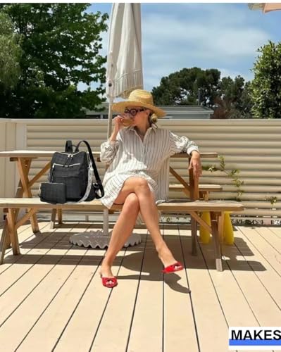 Makes Backpack Purse for Women PU Leather Casual Backpack Daily Travel Bag - color: Black Geometric