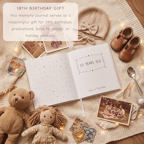 Crtiin Beige Childhood Memory Book Pregnancy Journal for First Time Mom - color: Beige