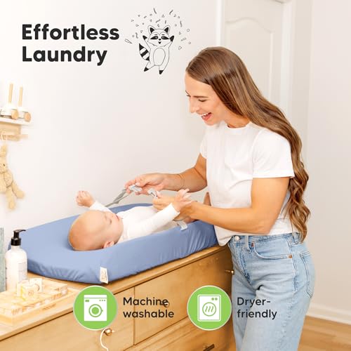 2-Pack Baby Changing Pad Cover for Girl, Boy, 34x18 (Blue Flax) - color: Blue Flax, size: Viscose derived from Bamboo