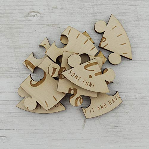 We're Getting a Pool - 9 Piece Round Jigsaw Puzzle Surprise Family Engraved Wood 4" x 4" - style: Getting a Pool