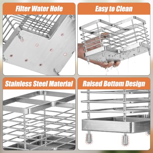 Utensil Holder, Stainless Steel Utensil Drying Rack for Kitchen Counter - color: Triangle