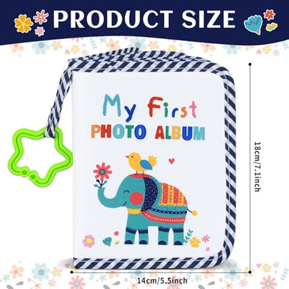 ZOIIWA Baby's My First Family Album Soft Photo Cloth Book (Elephant) - style: Elephant
